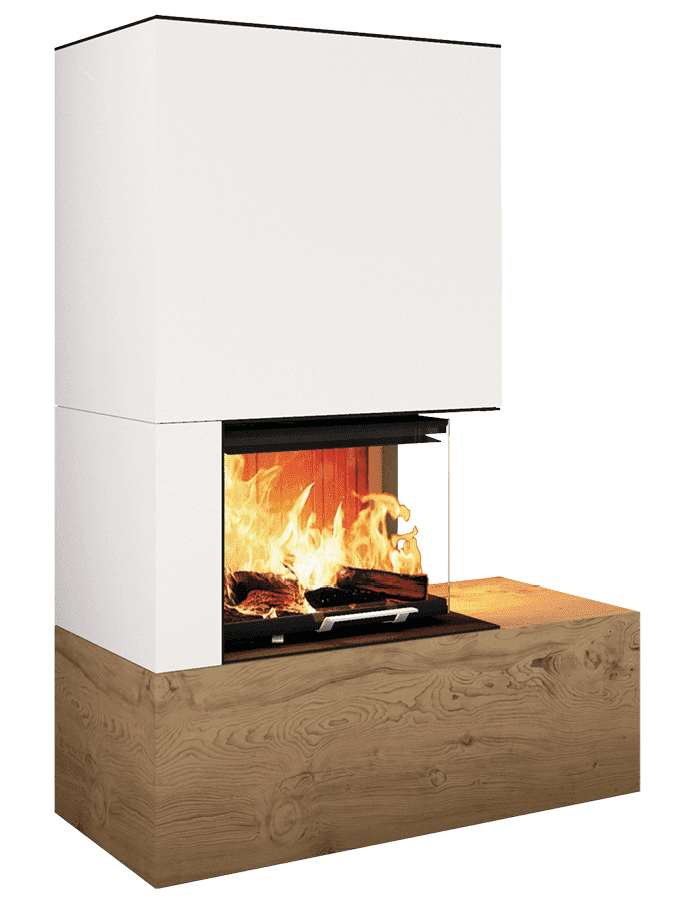 Neocube C10-Serie Kaminbausatz mit brennendem Feuer