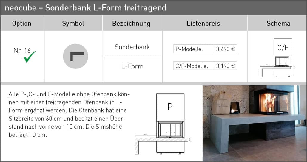 feel free 16 neocube sonderbank l form freitragend