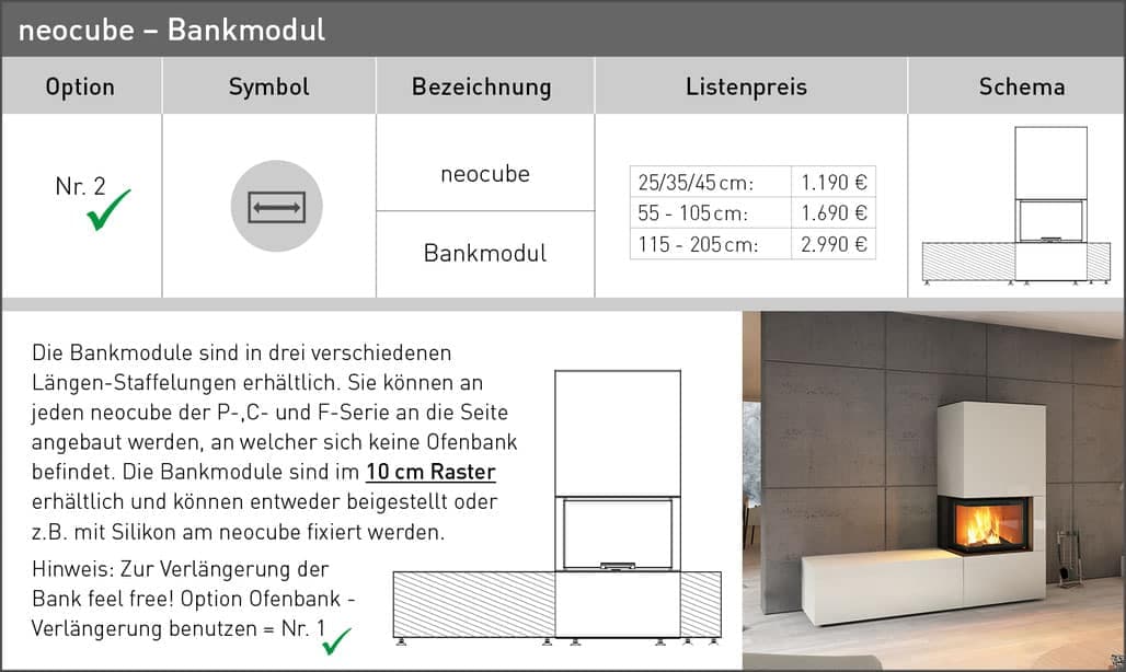 feel free 2 neocube bankmodul