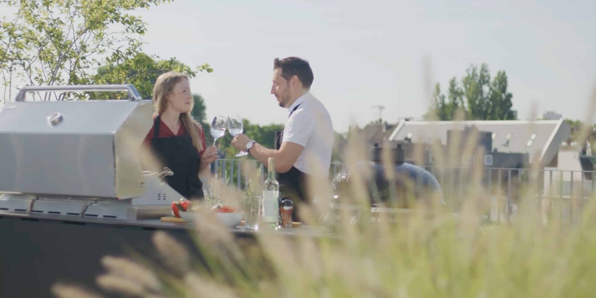 Outdoor-Küche mit Grill