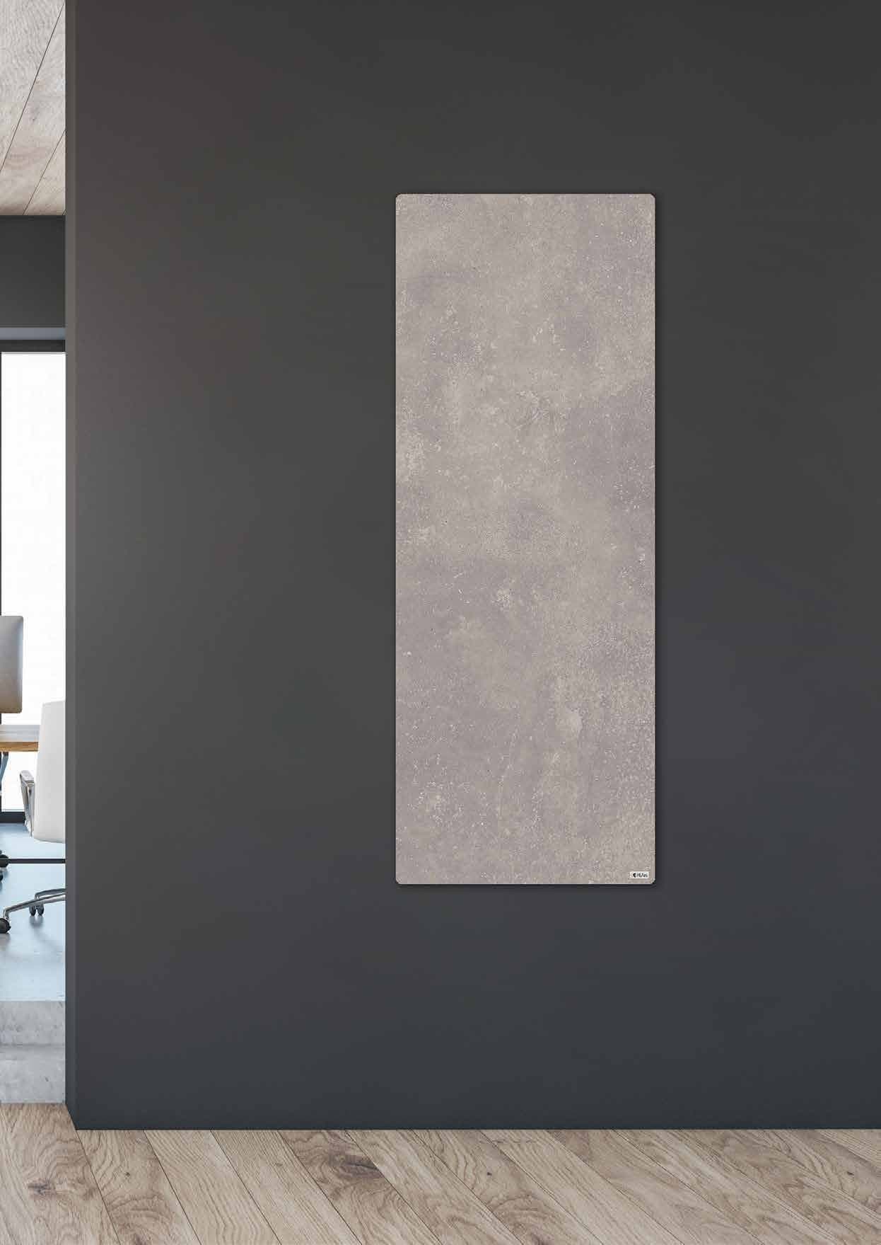 HEAzs Infrarot-Heizpaneel 40 × 140 cm mit 350 Watt, senkrecht dunkle wand