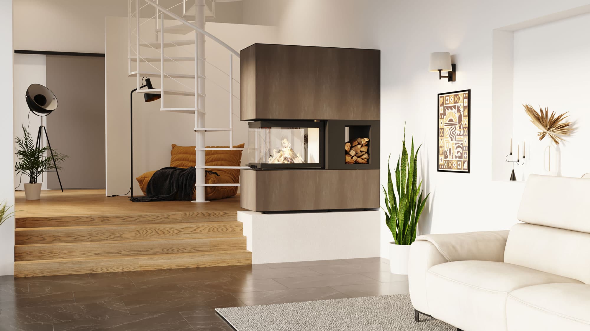 neocube P65 Raumteiler in Sinterkeramik Barro