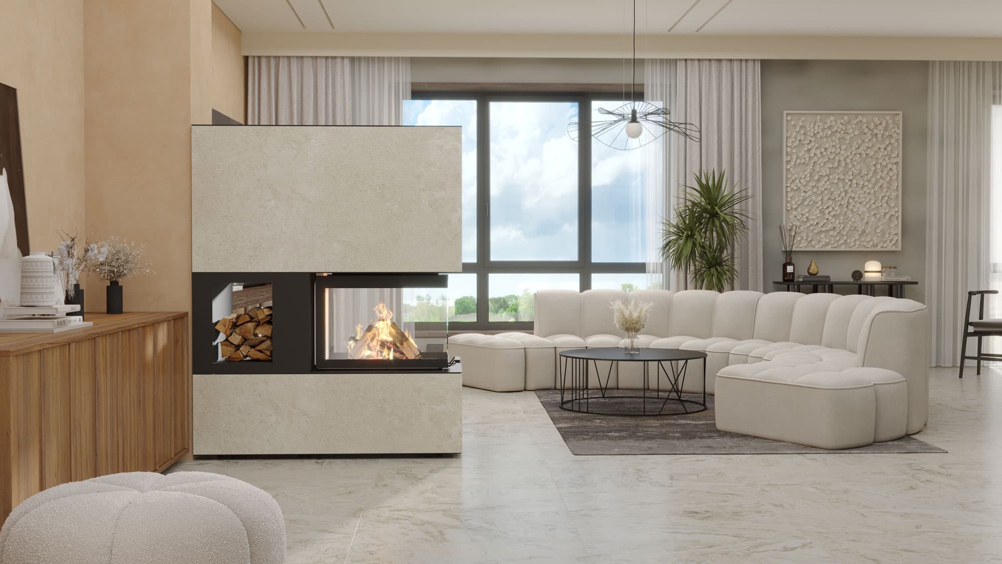 neocube P65 Raumteiler in Sinterkeramik Chianca di Ostuni