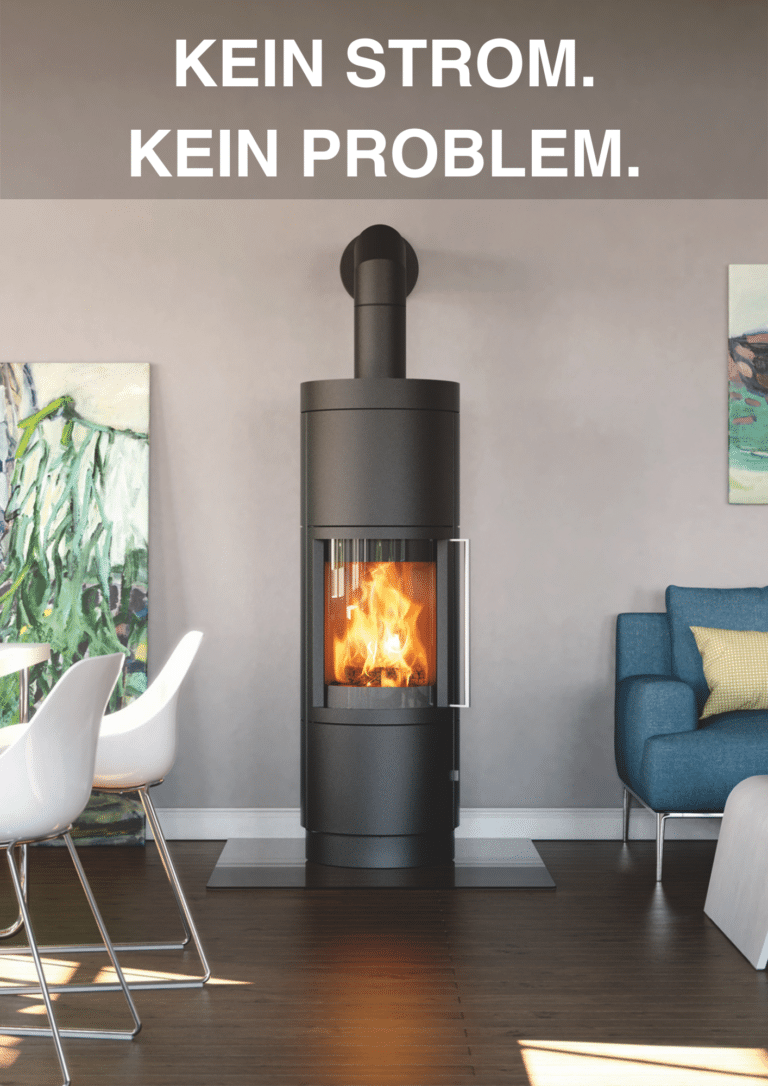 Kaminofen bei Stromausfall: Holzofen als sichere Wärmequelle ohne Strom – Kampagne ‚Kein Strom. Kein Problem.‘ von Feuerhaus Kalina in Rimpar bei Würzburg