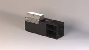 CB Outdoor Kitchen - Gasgrill BeefEater mit offenem Stauraum - Keramik Laurent Ultra Matt
